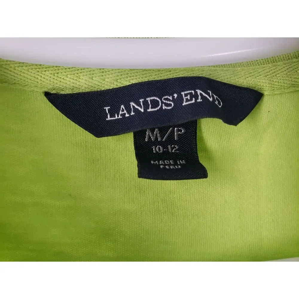 Lands End Kids Green Polo Size Medium (10-12) Soft Quality‎ Fabric